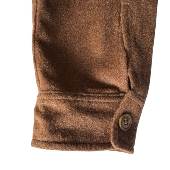 Scotch & Soda Wool Blend Brushed Button Down Over Shirt Jacket In Camel | LARGE - Picture 7 of 10